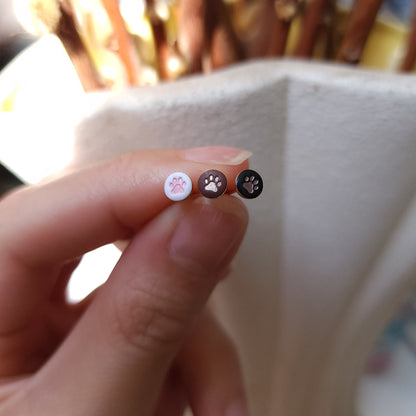 Paw Print Studs