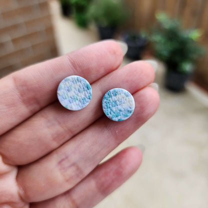 Seafoam Knitted Studs